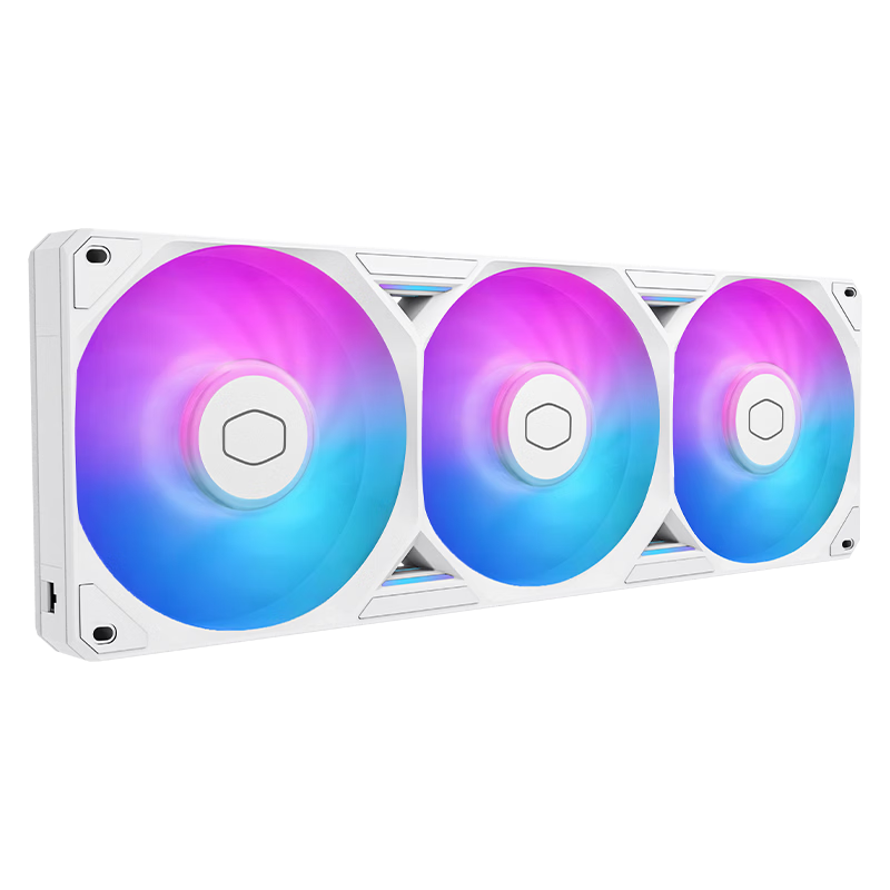 CoolerMaster SickleFlow Edge 360 ARGB 3-in-1 Integrated Fan White/Triple Frame Design/LDB Bearing/Supports Motherboard ARGB Sync/5-Year Warranty
