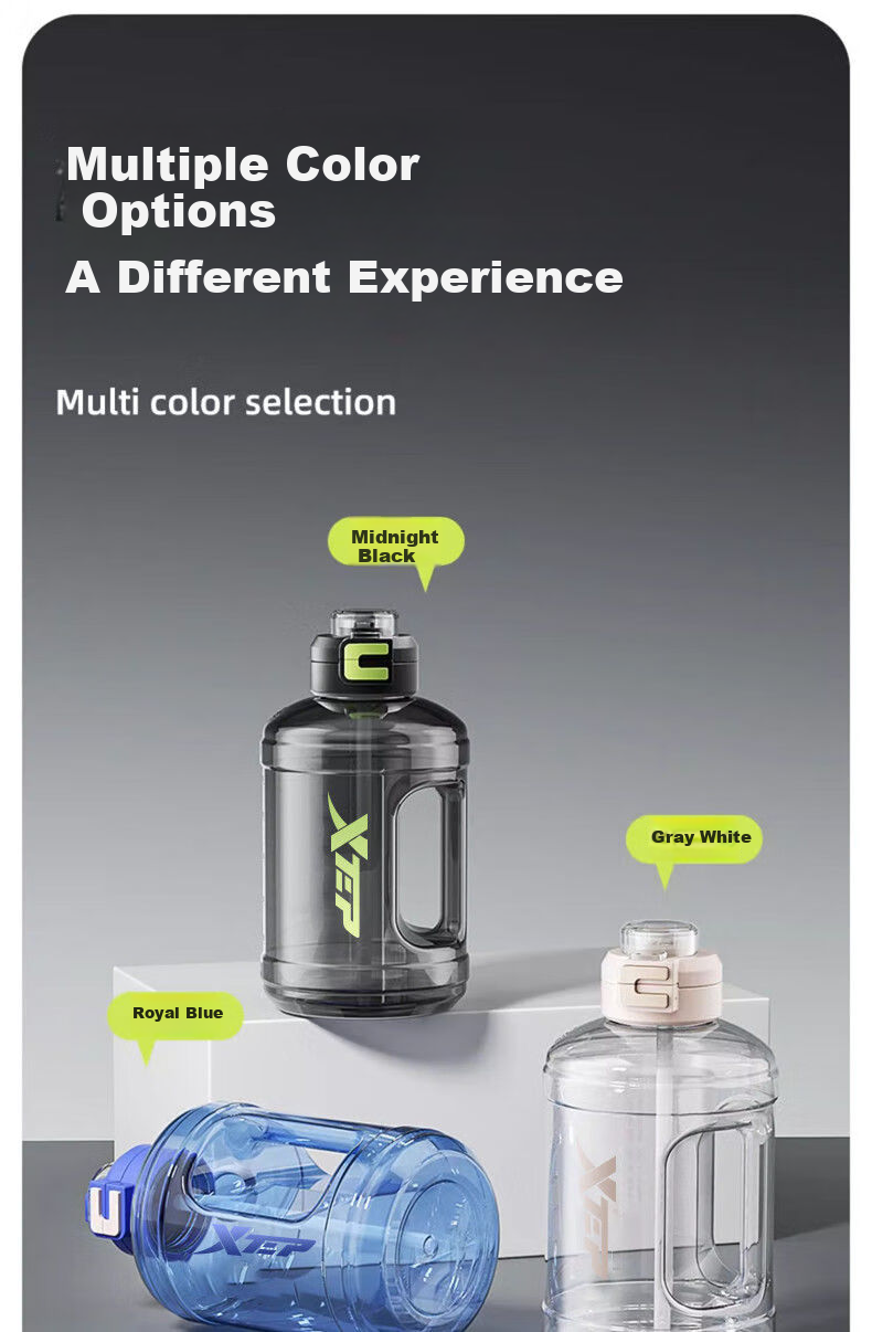 XTEP Ton Cup Large Capacity Fitness Sports Water Bottle Straw Bottle for Men and Women 10