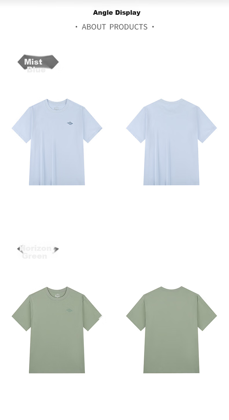 361° Men's Short Sleeve T-Shirt Summer New Sports Running Loose Casual Trendy Top 632519115D-9 79