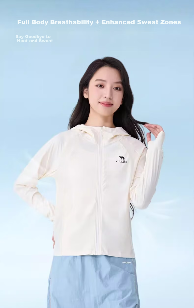 CAMEL Original Yarn Sun Protection Cooling Slim Fit Women's Knit Jacket 26 Spring Summer New Moisture-Wicking Quick-Dry Breathable 8010 6