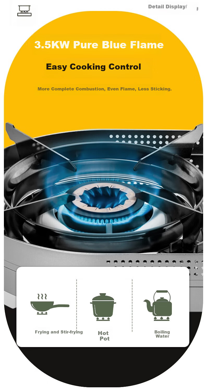 Maixian (MAXSUN) Outdoor Double-Sided Hot Pot Portable Stove, Non-Slip Integrated Design, Large Capacity Cookware for Hot Pot Use 5