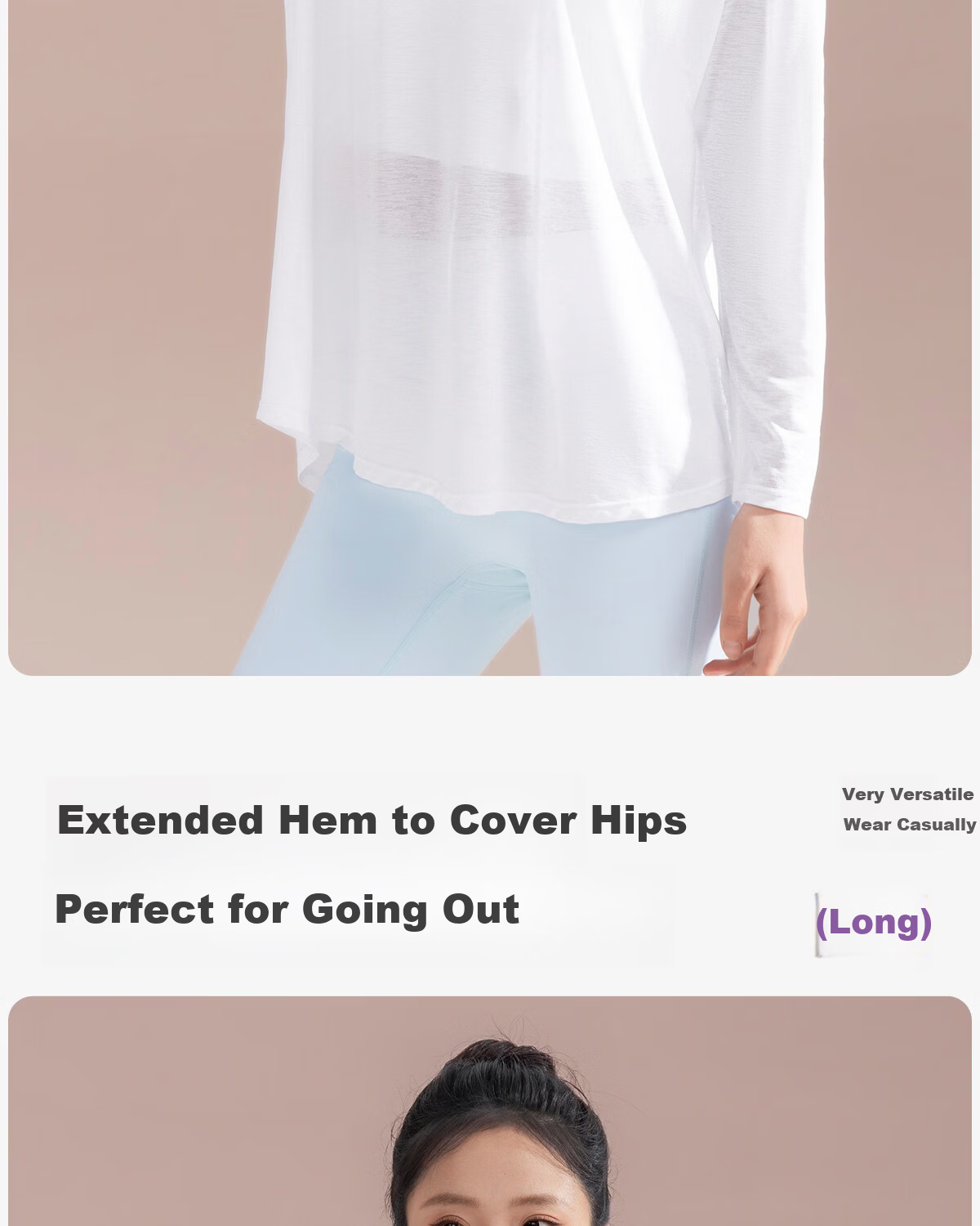 361° Bamboo Slub Yarn Loose Lightweight Hollow Out Back Sports Top Women Outdoor Versatile Yoga Cover Breathable Fitness Long Sleeve 7