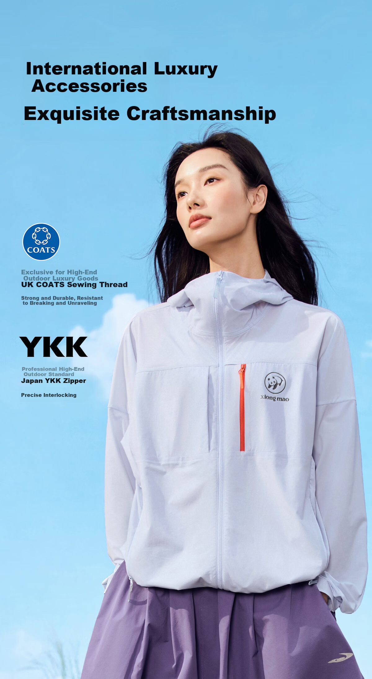 Xiongmao Liu Yifei Same Style [Dunke LT] Outdoor Soft Cordura Shell Jacket, Spring And Summer Windproof Wear-Resistant Coat for Men And Wome 20