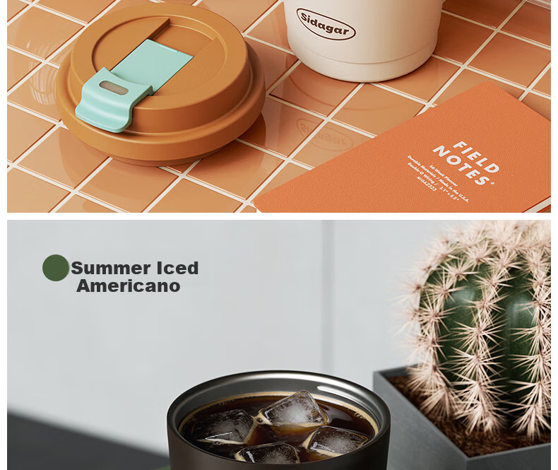 Shidajia Insulated Stainless Steel Women's Water Bottle Compact Portable Coffee Cup High-Value Car Mug 16