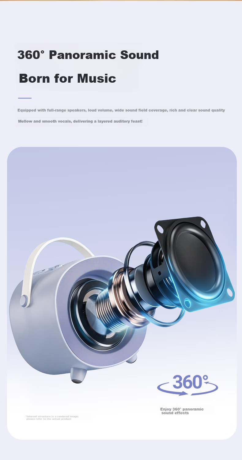 Soaiy SK60 Alarm Clock Speaker, Wireless Bluetooth Speaker, Refreshed Subsidy, Student Wake-Up Device, 2026 New Small Speaker, Desktop Subwoofer, Mini Bedroom Birthday Gift for Girls 3