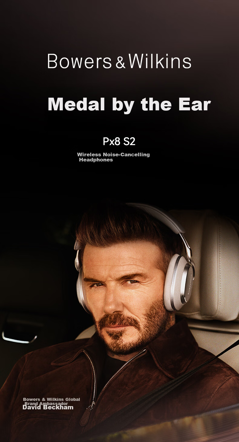 Bowers & Wilkins Px8S2 [New Flagship Release] Wireless HiFi Over-Ear Bluetooth Headphones B&W Smart Active Noise Cancelling High-Fidelity Music Gift Matte Black 1