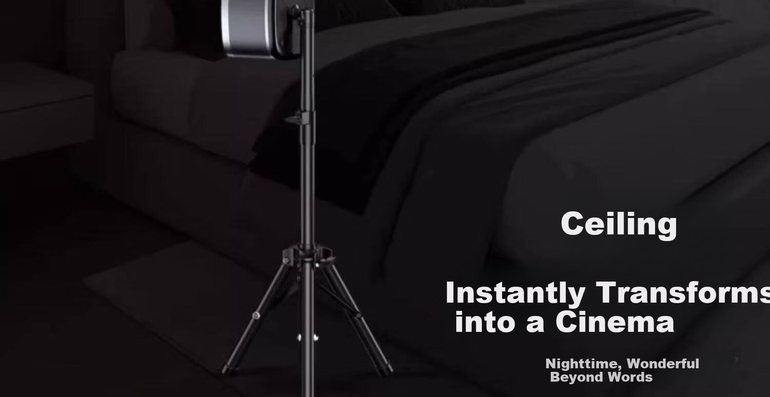 ASKE Projector Floor Stand Tripod Tray Bracket Compatible with Xiaomi, JmGO, XGIMI Wall-Mounted Projectors, No-Drill Installation for Dangbei 9