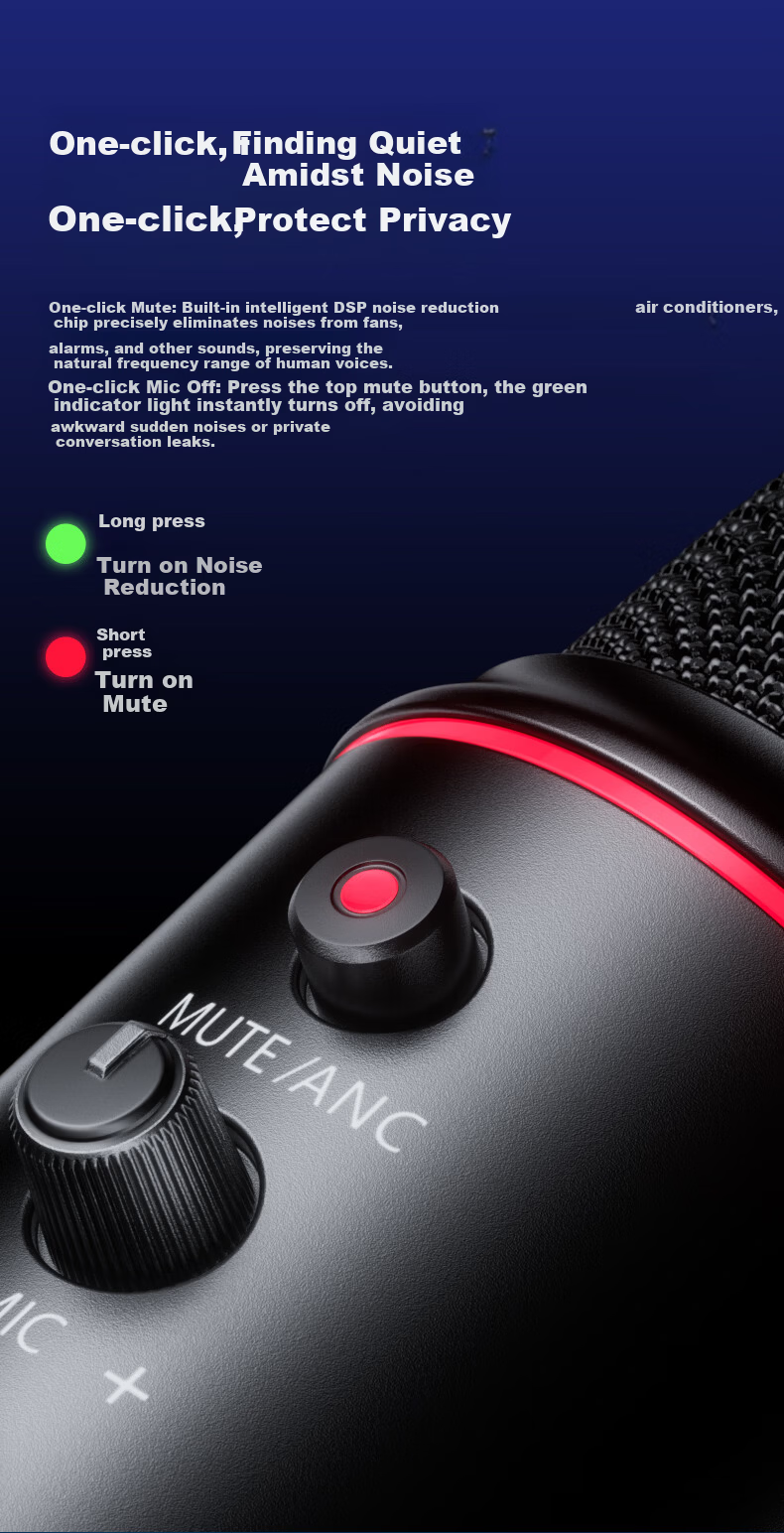 Good Shepherd USB Desktop Microphone Gaming Live Streaming Condenser Microphone for PC Mobile Karaoke Voiceover Noise-Canceling Recording Mic 4