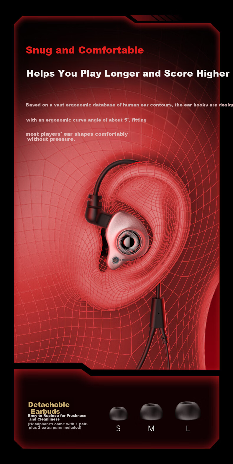 MICROKIA 2026 Latest In-Ear Wired Gaming Headset Delta Operation Computer FPS Microphone 2-in-1 HiFi High-Quality Sound Positional Audio PUBG 8