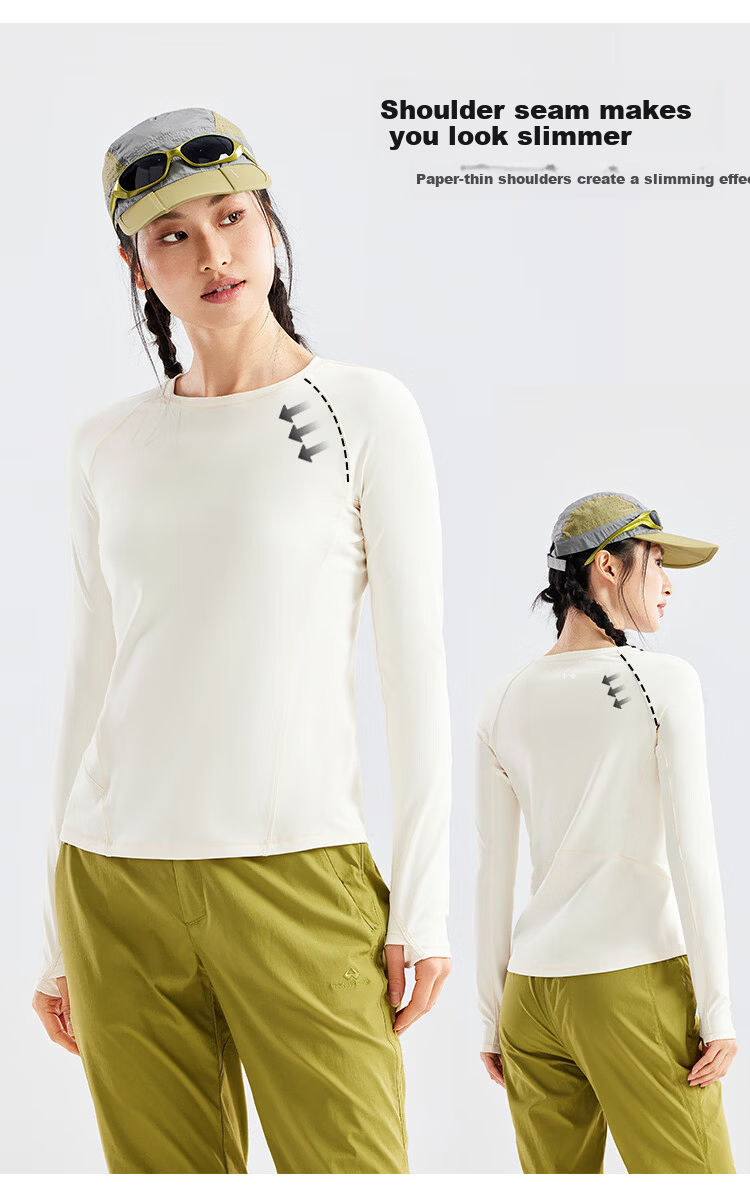 Toread Women's Quick-Dry Outdoor Breathable Lightweight Moisture-Wicking Long Sleeve T-Shirt for Spring and Summer Running Hiking Base Layer 9