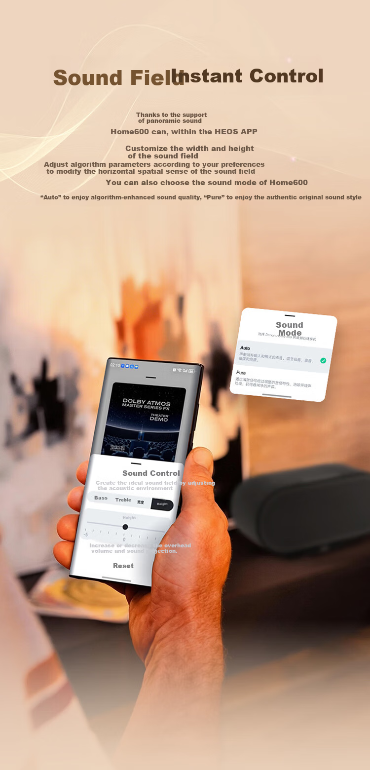 DENON HOME 600 Flagship Dolby Atmos Wireless Bluetooth HIFI Stereo Speaker Home Theater Speaker Home350 Upgrade Gift 2