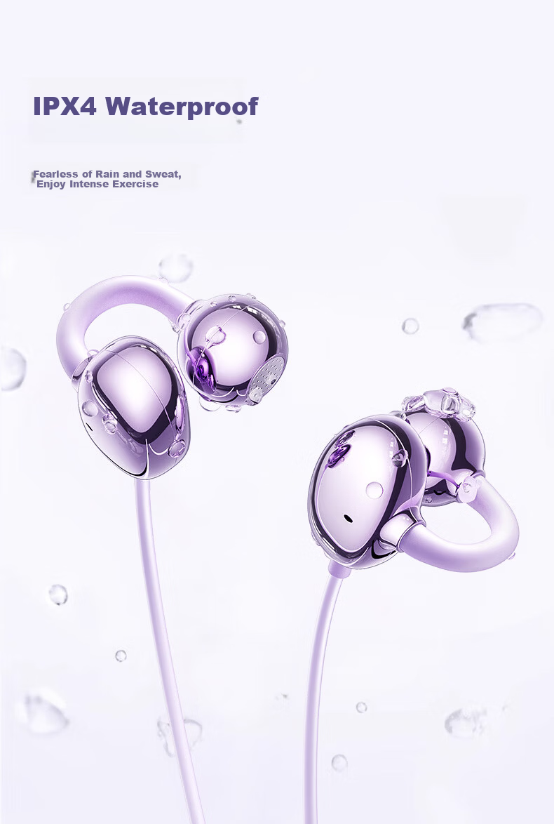 KOVOL Berlin Sound Wired Computer Earphones Clip-On Semi-In-Ear Type-C Sports Running Gaming Headset with Microphone Noise-Isolating 8