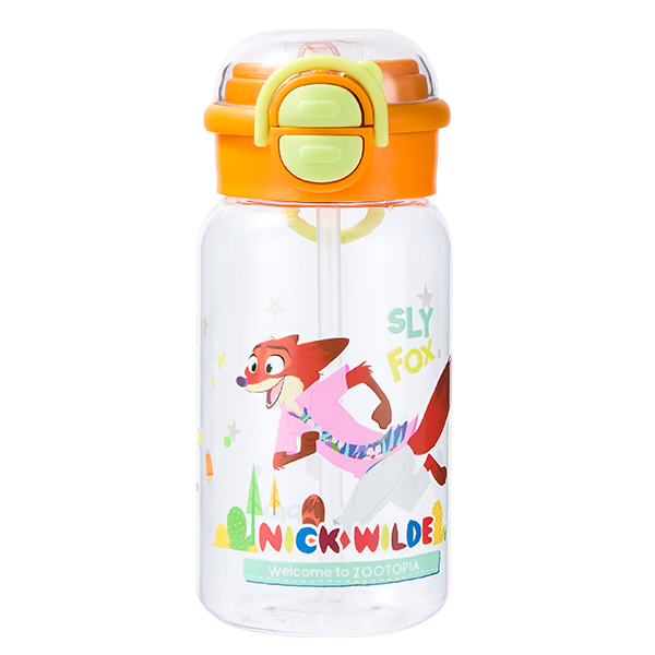 Disney Kids Water Bottle Graduation Gift Unisex Plastic Large Capacity Portable Straw Cup Sports Water Bottle Dual Spout