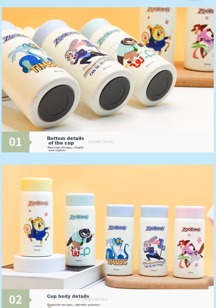 Disney 2026 New High-Value Insulated Pocket Water Bottle for Women, Student School Portable Cup 6