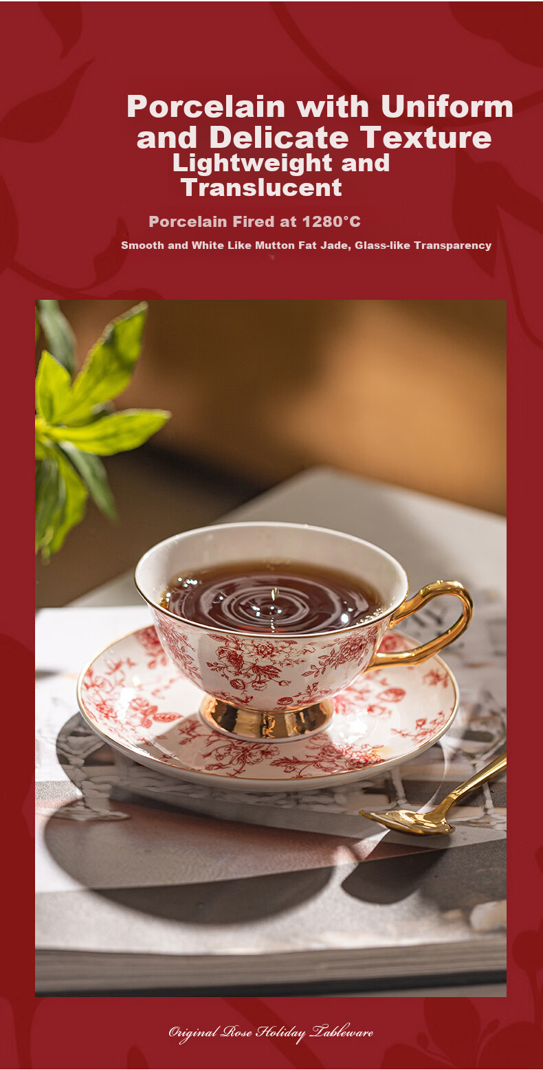 Modern Housewife Rose Holiday Coffee Cup Set Gift for Housewarming Wedding Engagement Newlywed 10