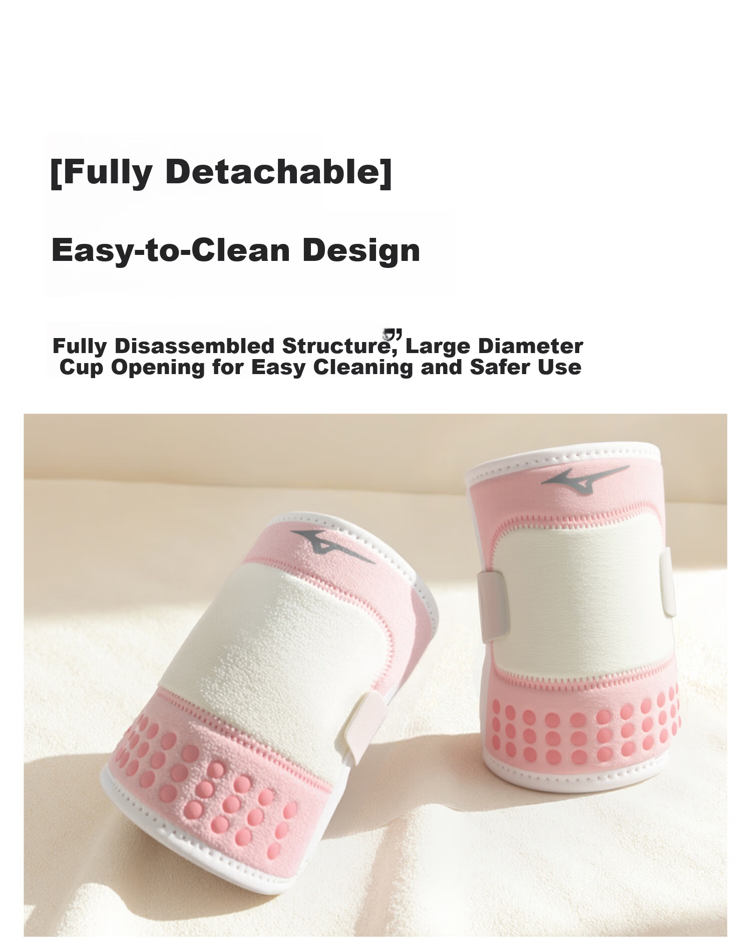 MIZUNO Baby Knee Pads Breathable Crawling Toddler Anti-Fall Knee Protectors for Children D504 Pink 6