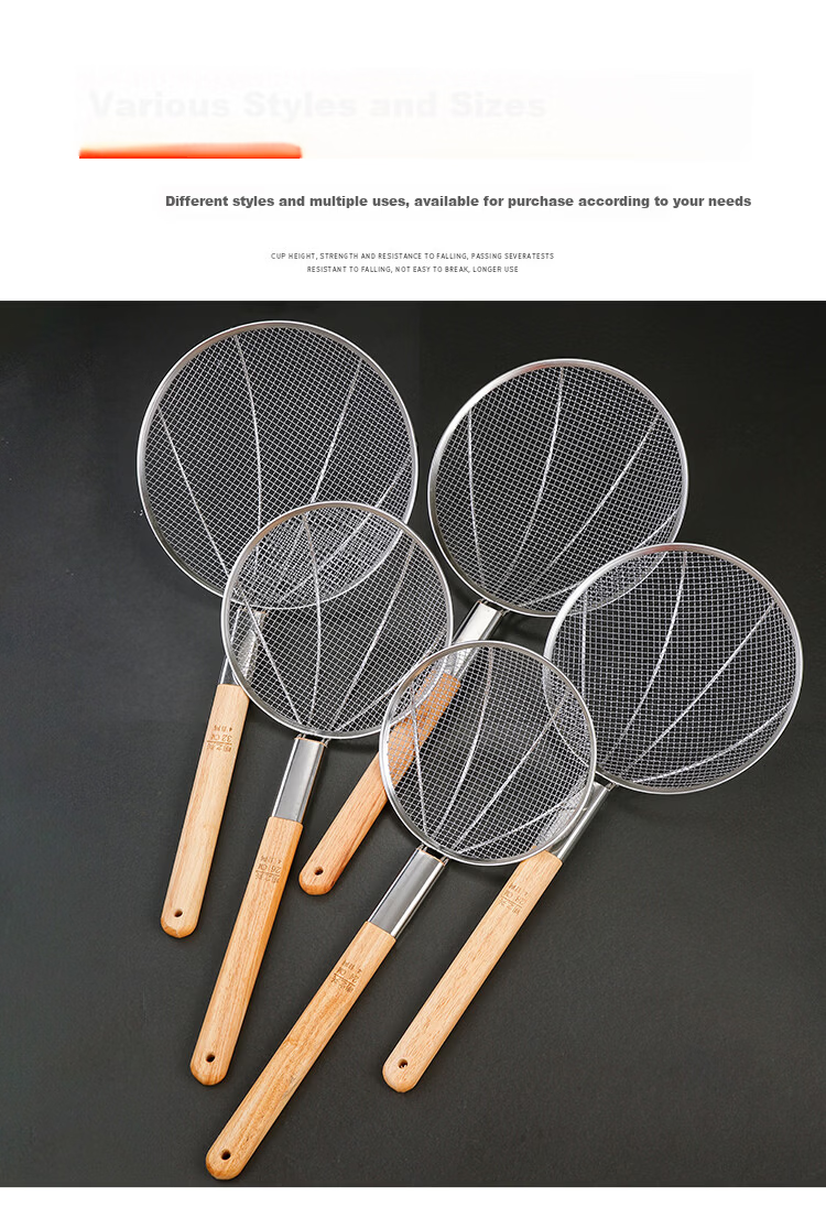 Oluoti Fine Mesh Skimmer 30 Mesh 28cm Filter Strainer Ladle Kitchen Commercial Deep Frying Skimmer 7