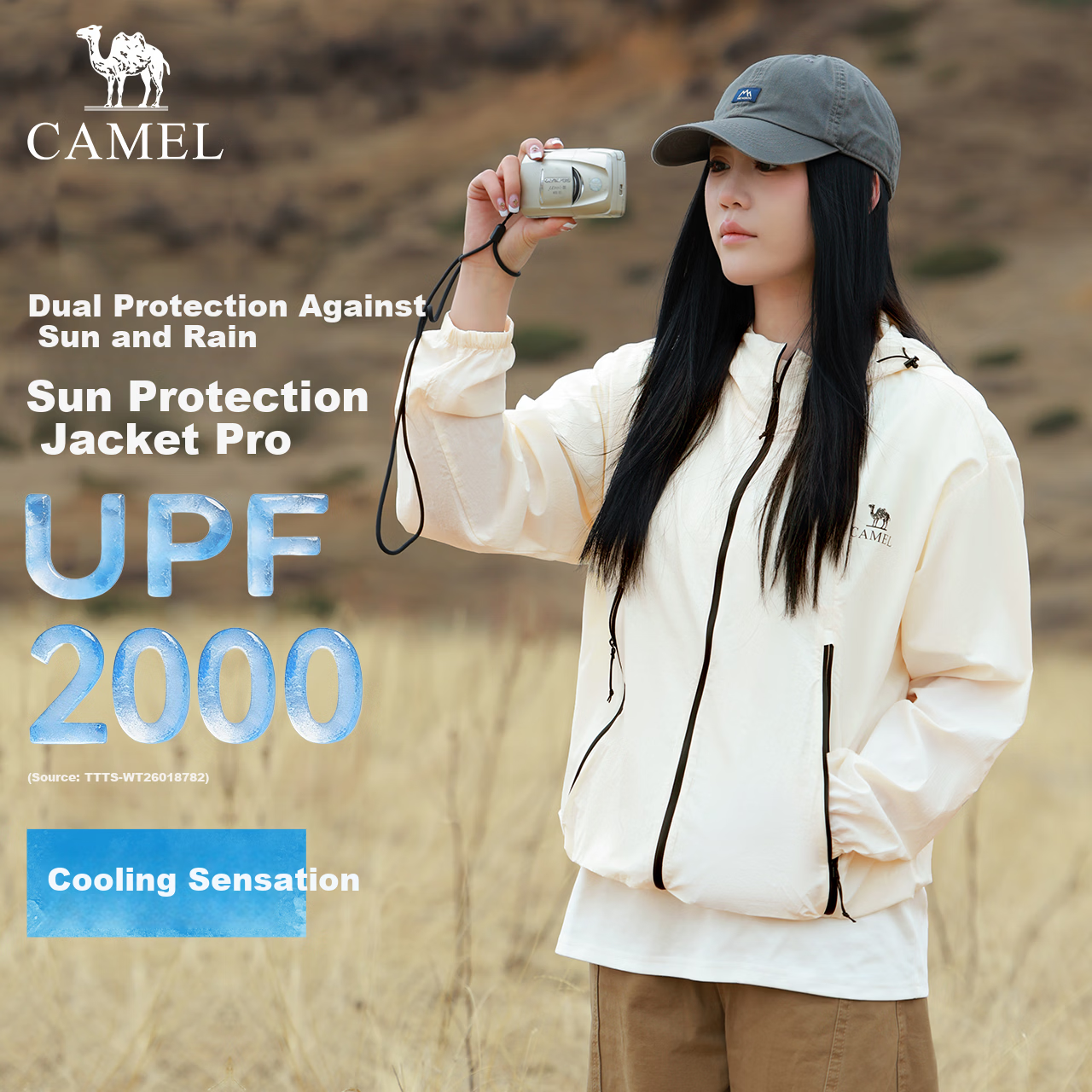 CAMEL Wang Junkai Edition Muguang Pro Sunscreen Jacket 2026 Spring Summer Lightweight Breathable Cooling Coat G010