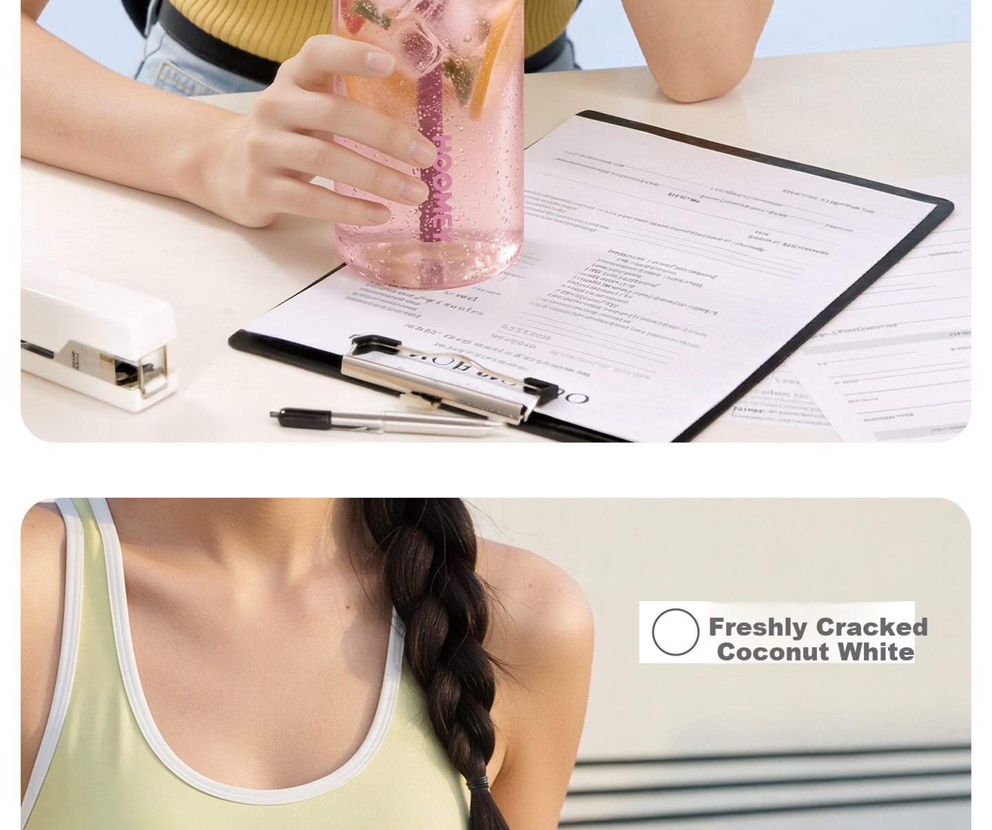 HOOMEY Straw Water Bottle High-Value Women's 2026 New Large Capacity Portable Plastic Sports Cup Tritan Summer 10