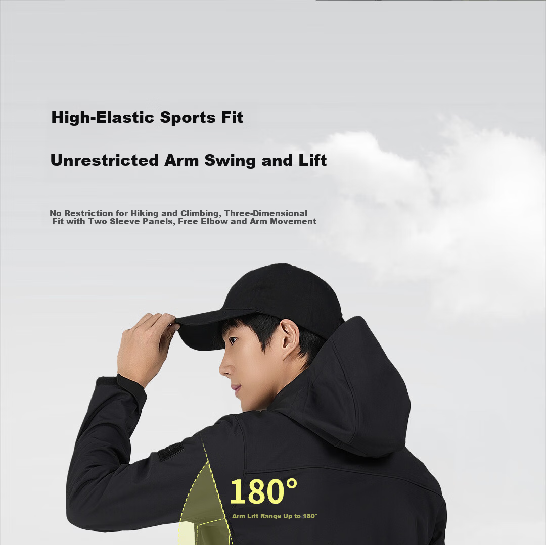 SCALER Outdoor Softshell Jacket Unisex Windproof Warm Sports Casual Hooded Coat Women F2916D61 6