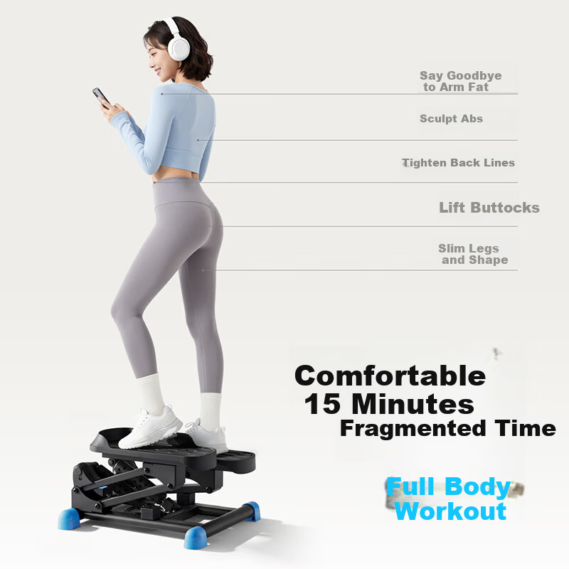 MERACH Stepper Climber Home Fitness Silent Mini Stair Climbing Machine Elliptical Trainer Treadmill Weight Loss Exercise Equipment