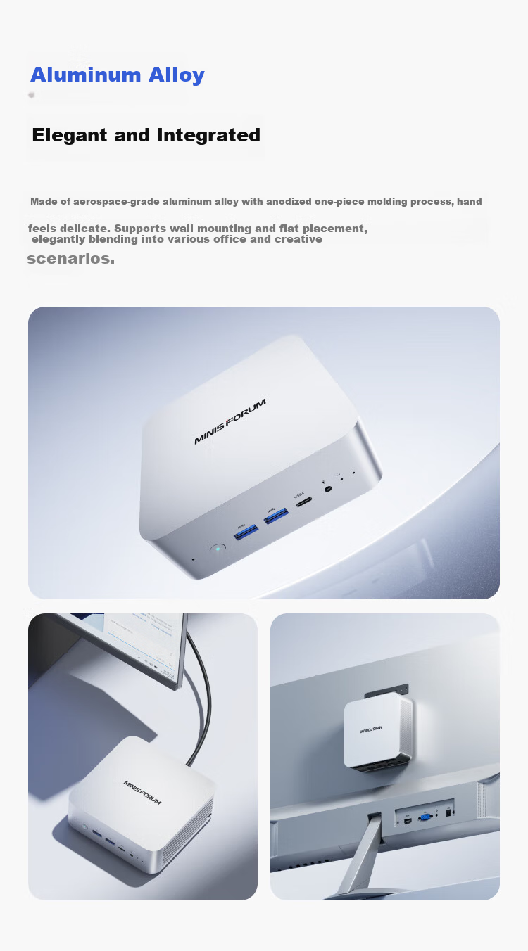Mingfan M1 Pro-285H Core Ultra9 285H Mini PC AI Gaming Office Design Mini Desktop High-Performance Computer 32GB+1TB 6