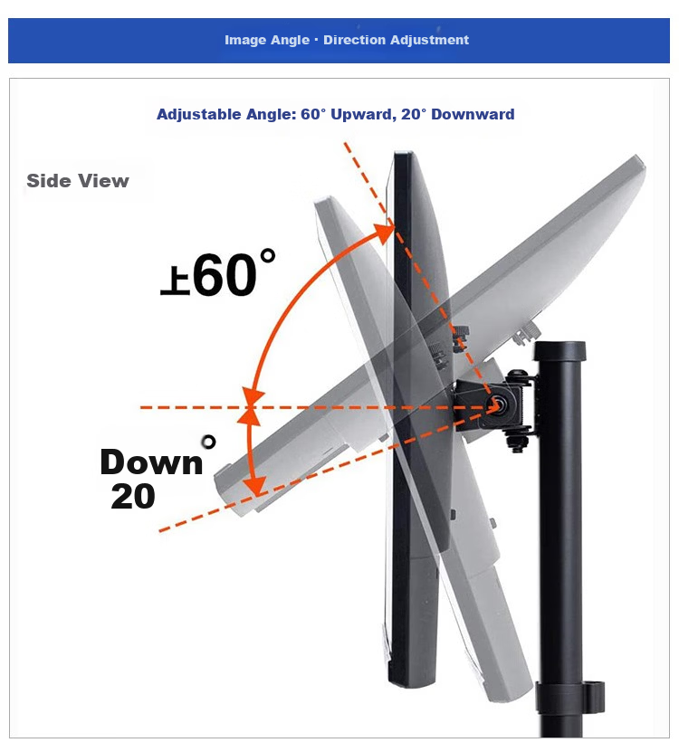 SANWA Vertical Monitor Stand Adjustable Height and Angle Non-Slip Base 27-inch Easy Installation LA020 Black 8