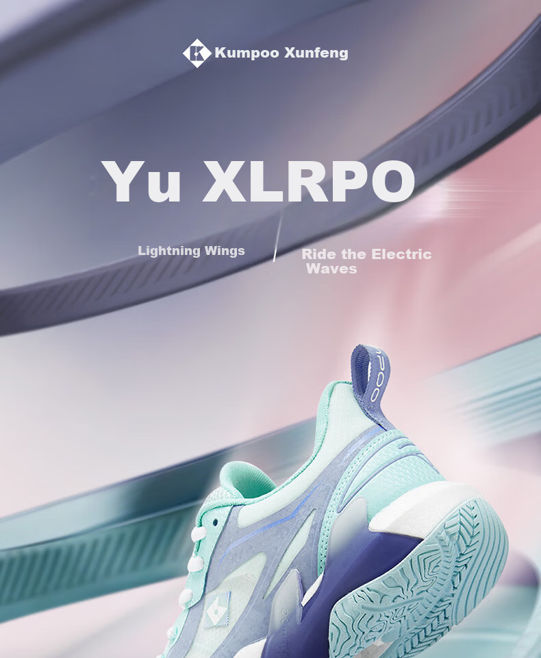 KUMPOO Badminton Shoes Anti-Twist Non-Slip Shock Absorption Competition Sports Shoes G76PRO Dolphin Blue Size 35 1