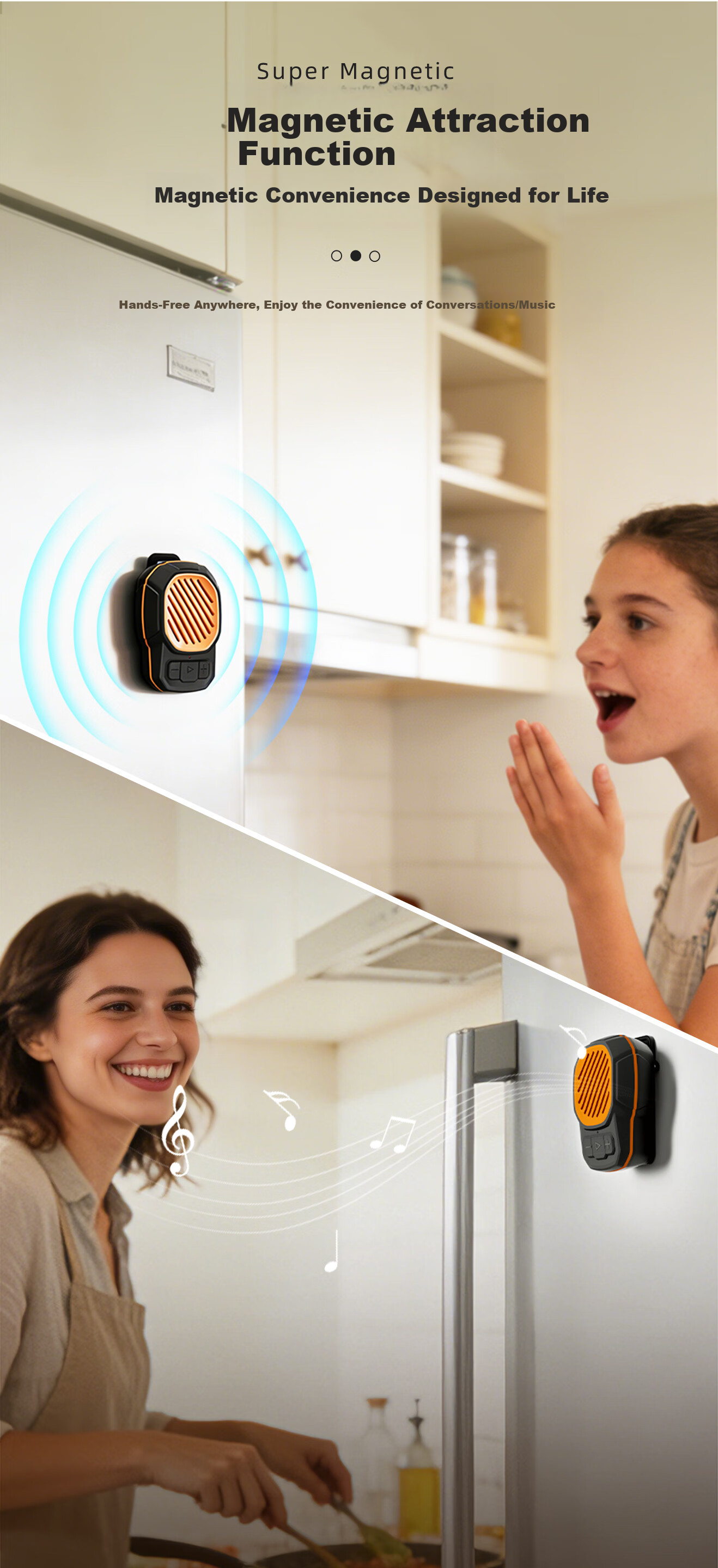 Kuangxiang Wearable Bluetooth Speaker Waterproof Built-in Microphone Clip Mini Speaker Suitable for Men Women Fathers Mothers Gift Choice 7