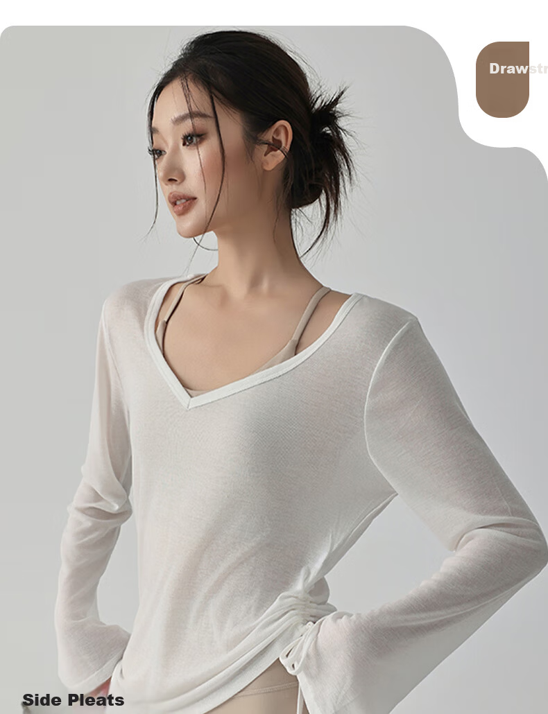 XUEXIMAN New Loose Sports Pullover Women Advanced Professional Training Fitness Pilates Top Quick-Dry Yoga Long Sleeve 6
