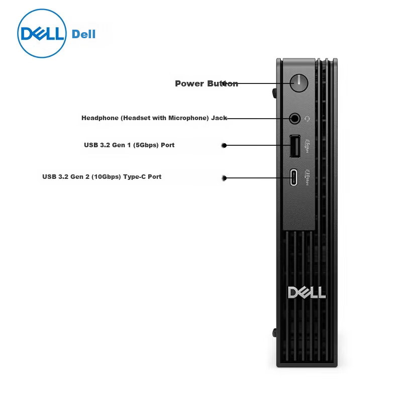 DELL QCM1250 Commercial Office Mini Desktop Computer 7020MFF Upgrade 2025 i5-14500T/16GB/1TB/Integrated Graphics/WIFI/Government Subsidy