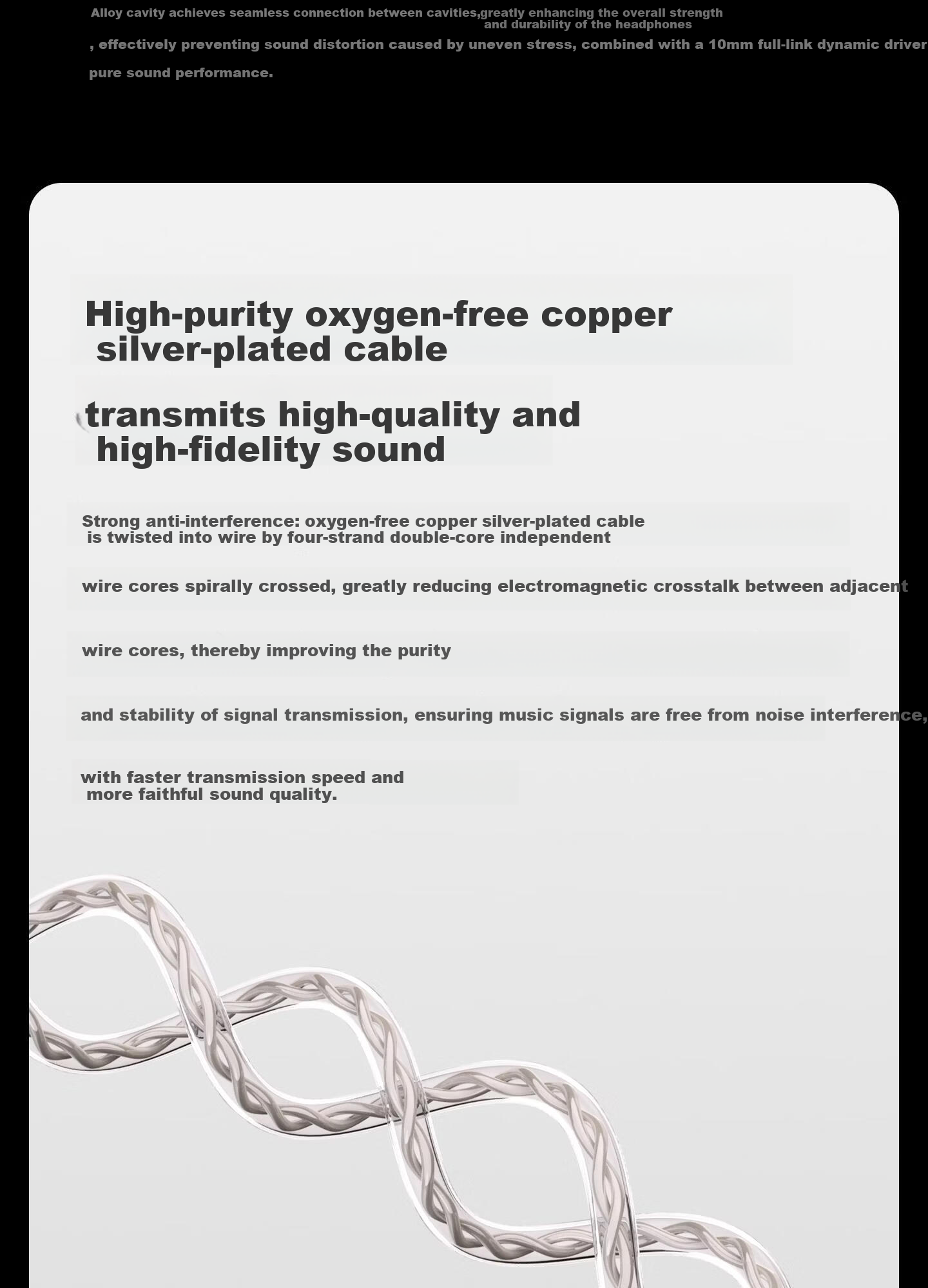 HP Prelude In-Ear HIFI Wired Music Earphones Professional Sound Positioning FPS Gaming Earbuds Detachable Cable Type-C Black 6