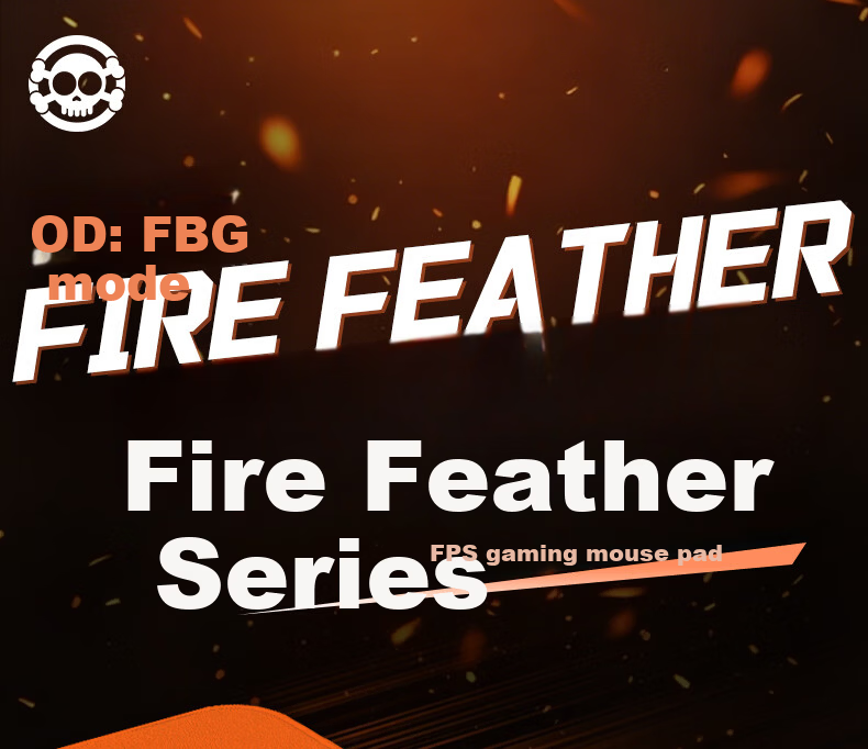 HELLFIRE Gaming Mouse Pad Ultra-Smooth Narrow Edge Large Size Tawa FPS Delta 400x350x4mm Vibrant Orange Light 1