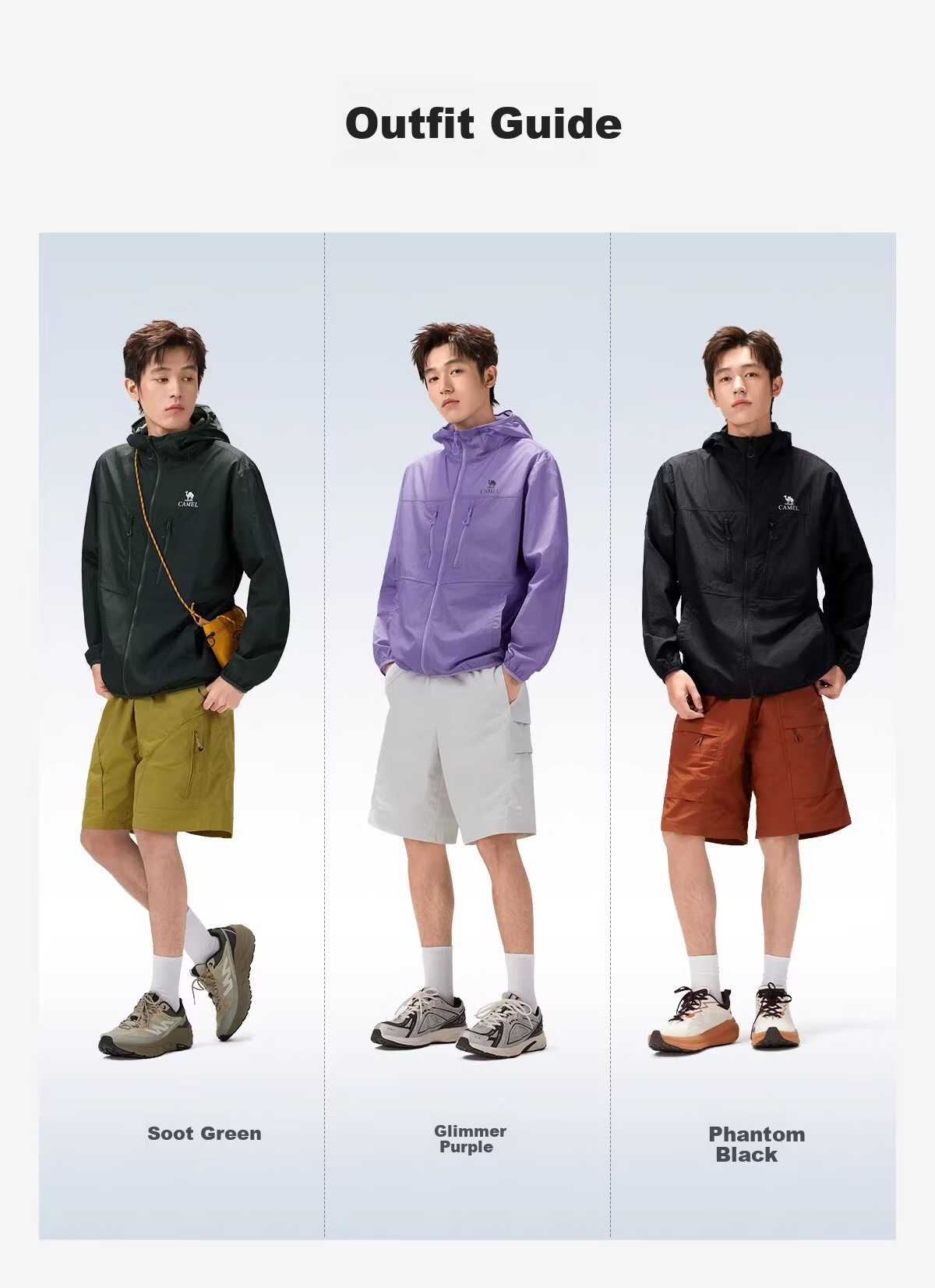 CAMEL Outdoor Sun Protection Jacket 2026 Spring Summer New Men's Breathable UV Protection Water-Repellent Sports Coat O018 11