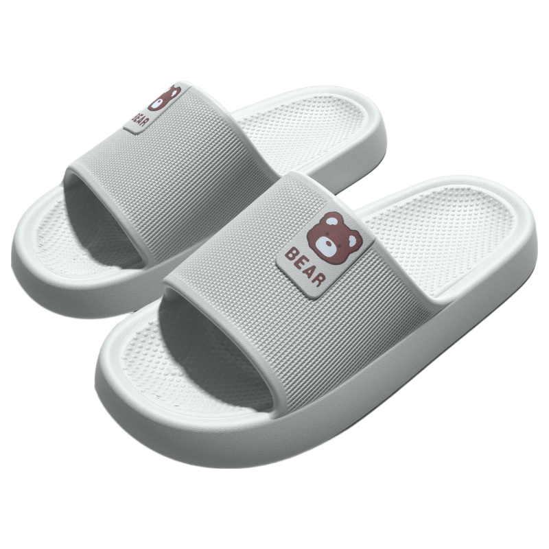 Qiumuxi Men's EVA Non-Slip Lightweight Comfortable Indoor Bathroom Shower Slippers Silent Couple Flip Flops