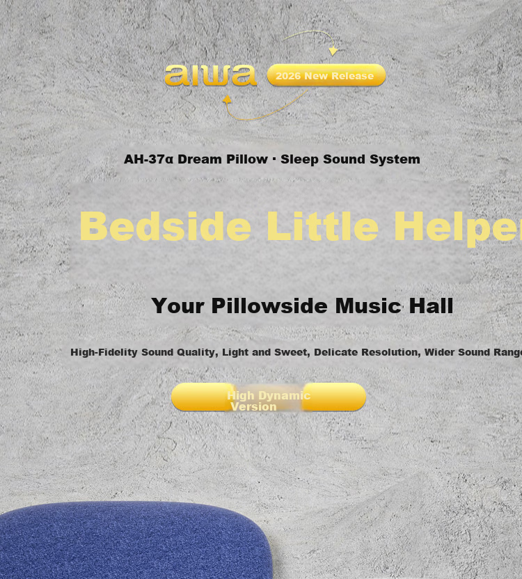 Aiwa AH-37 Sleep Aid Under-Pillow Bluetooth Speaker Ultra-Thin Pillow Speaker Sleep Sound Machine White Noise Bedside Speaker Blue 2