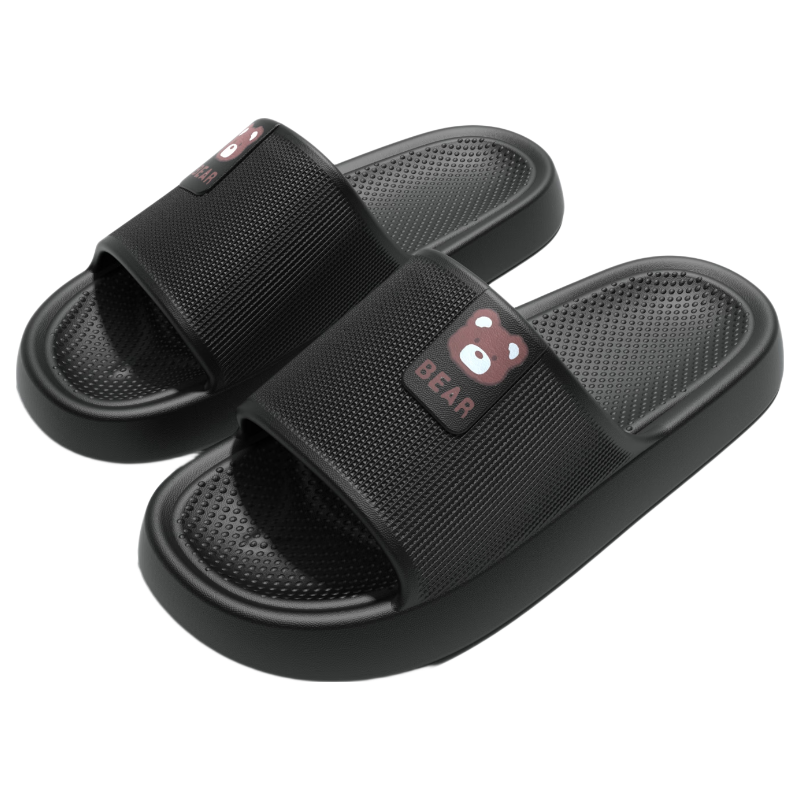 Qiumuxi Men's EVA Non-Slip Lightweight Comfortable Indoor Bathroom Shower Slippers Silent Couple Flip Flops