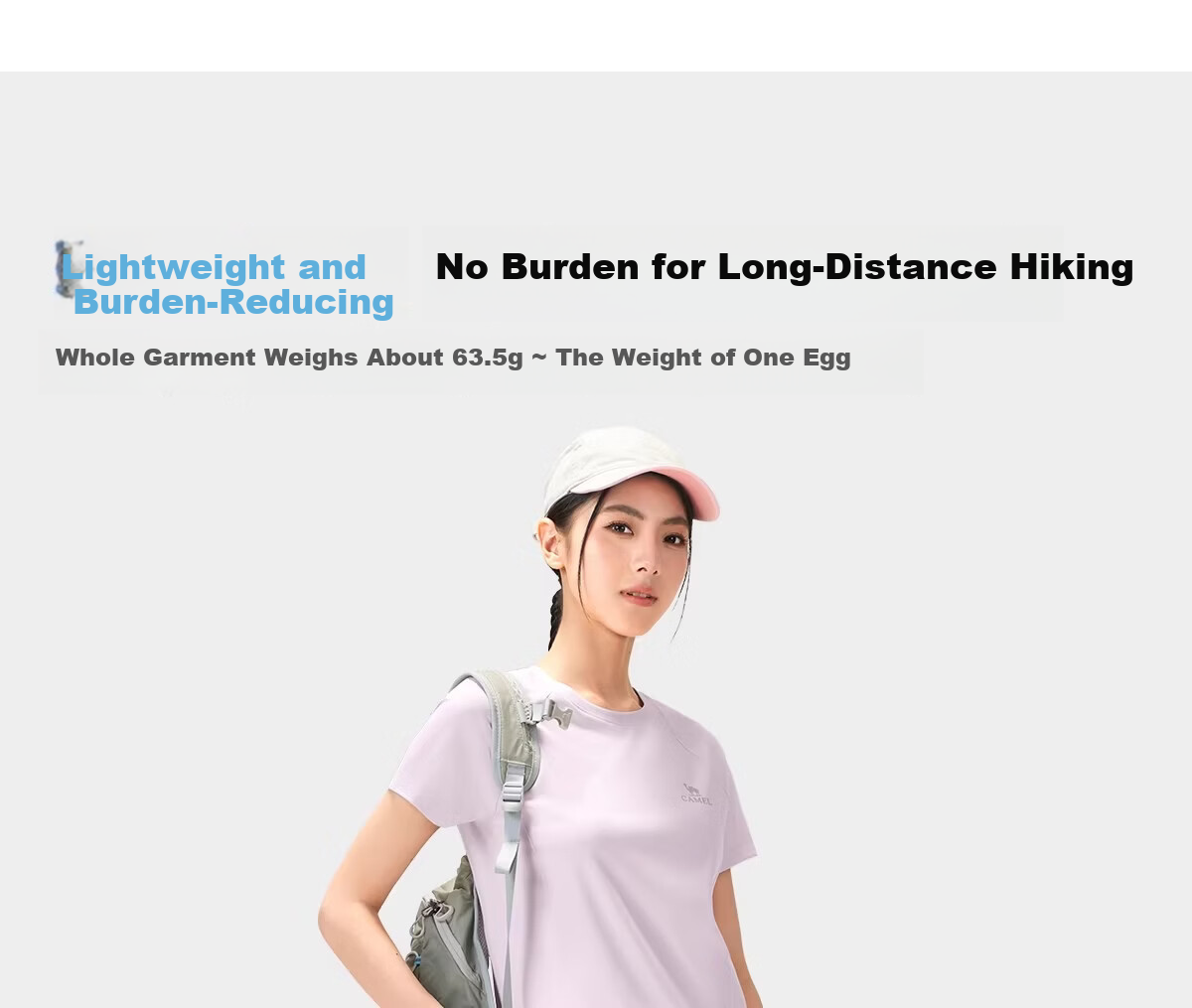 CAMEL [Toray Fabric] Outdoor Quick-Dry T-Shirt Women 2026 Spring Summer Short Sleeve Stretch Breathable Sweat-Absorbing Sports Top Men 8090 13