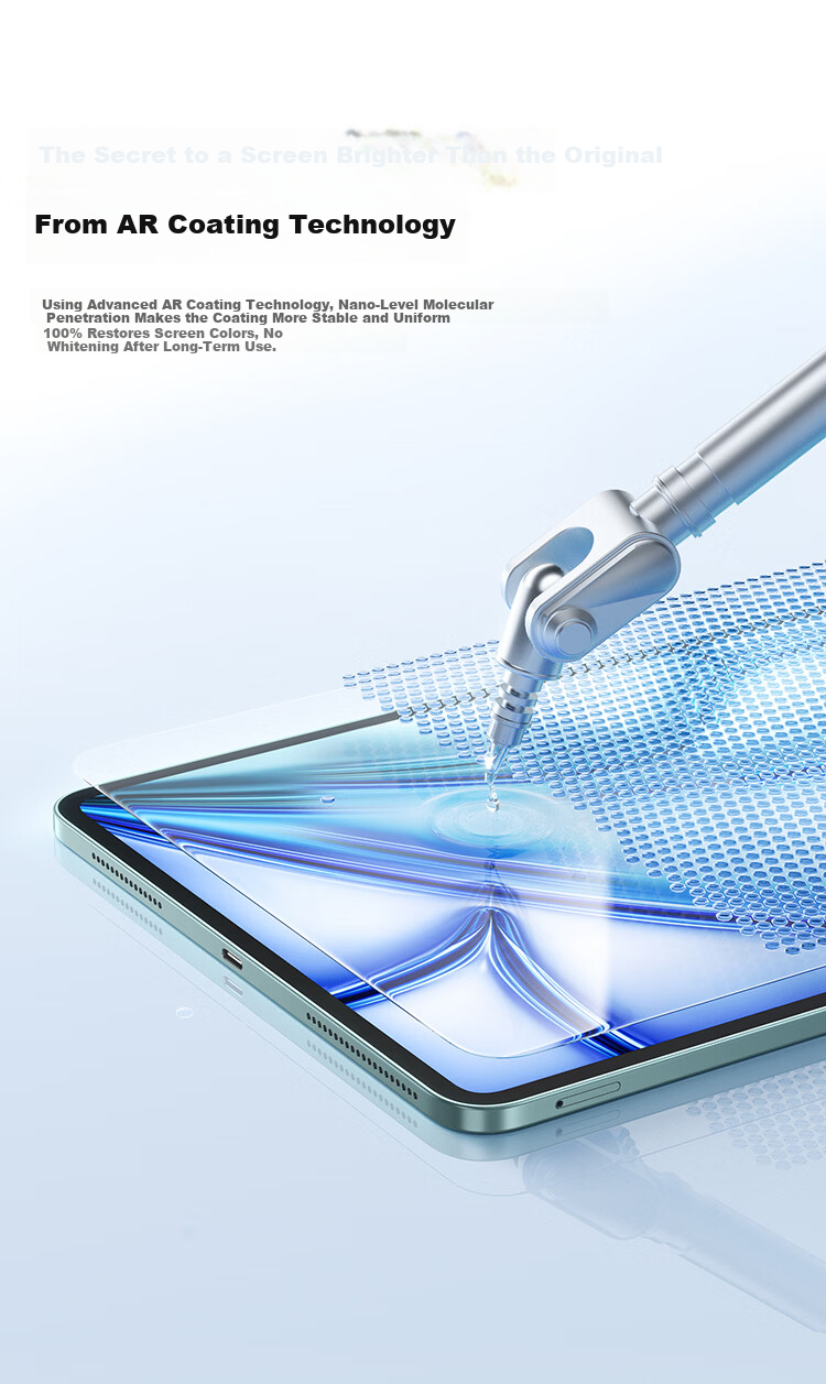 Baseus [AR Anti-Reflective | Auto Dust Removal] Tempered Glass Screen Protector for iPad 11/10 11-inch 25 Models A16 Chip AR HD Dust-Free Case Protection Film [Upgraded Version] 3