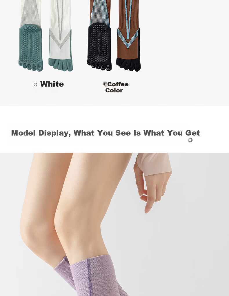 Free Style Professional Yoga Five-Toe Calf Compression Socks Outdoor Fitness Hiking Cycling Varicose Vein Anti-Slip Knee-High Socks 19