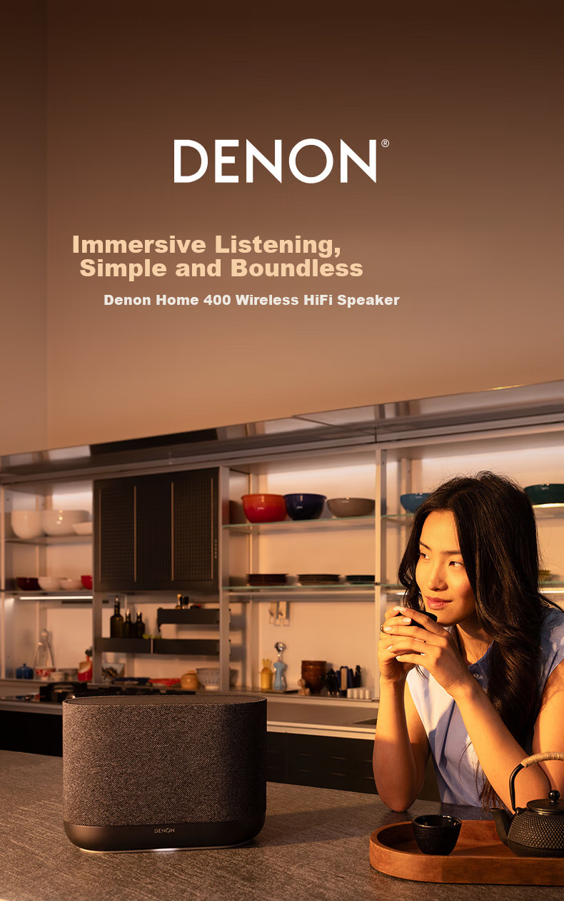 DENON HOME400 Wireless Streaming Bluetooth Speaker HiFi Stereo Sound Home350 Upgrade WiFi Bluetooth Aux Multi-Room System 1