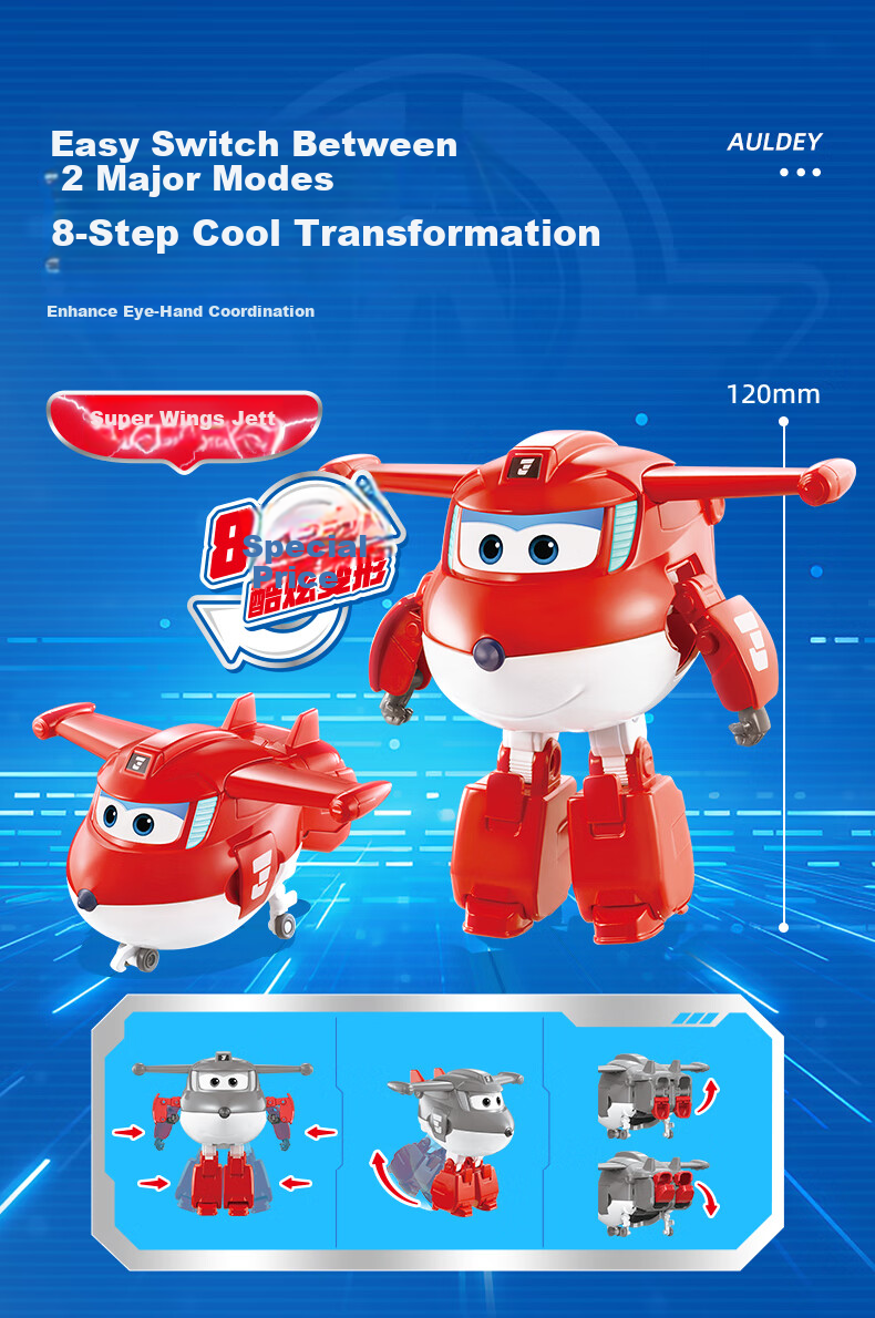 AULDEY Super Wings Transforming Robot Engineer Dodo Tool Set Pretend Play Children's Day Gift 9