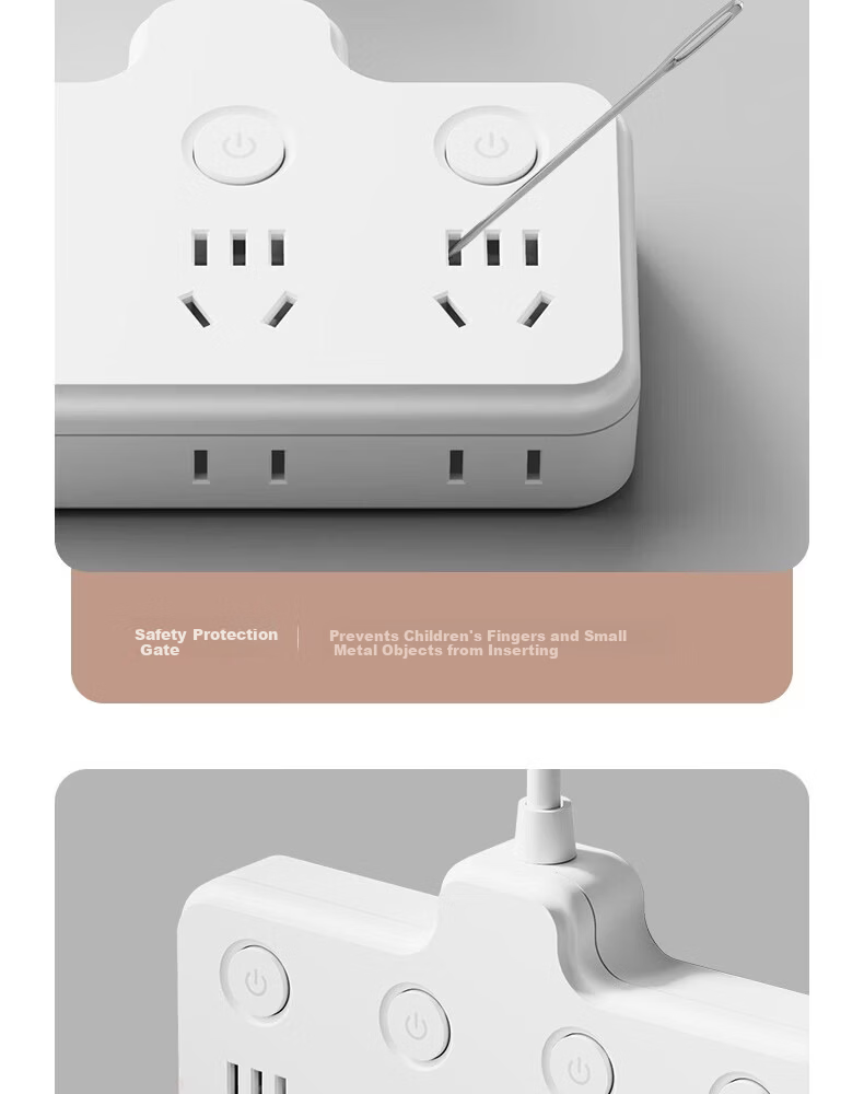 International Electric 86-Type Wireless Socket Converter Home Multi-Port One-to-Many Ultra-Thin Multifunctional Extension Socket Panel Power Strip One-to-Four with One-Key Master Control 15
