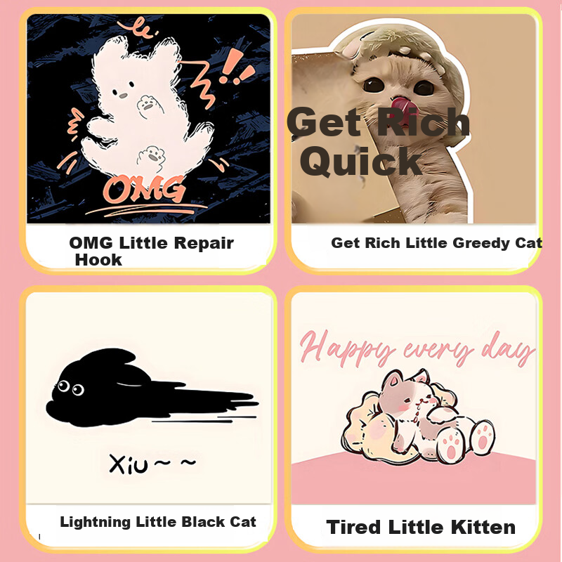 JPLAYER Small Cute Cartoon Anime Mouse Pad Office Desk Mat Simple Creative Edge-Locked Fine Surface Gaming Mouse Pad 300x250x3mm