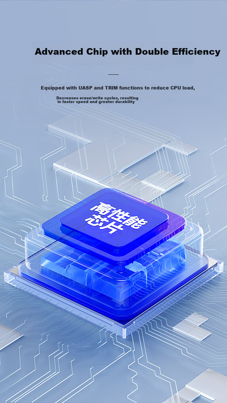 BLUEENDLESS Lanshuo SSD Solid State Drive Storage Box Waterproof Dustproof with Built-in Sponge Pad for 4 Drives Compatible with 2230 to 2280 SSDs Blue Single Box 4