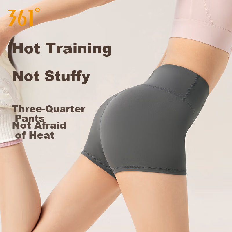 361° Women's Summer Thin Yoga Shorts Three-Quarter Yoga Pants Cycling Fitness Sports Shorts for Women