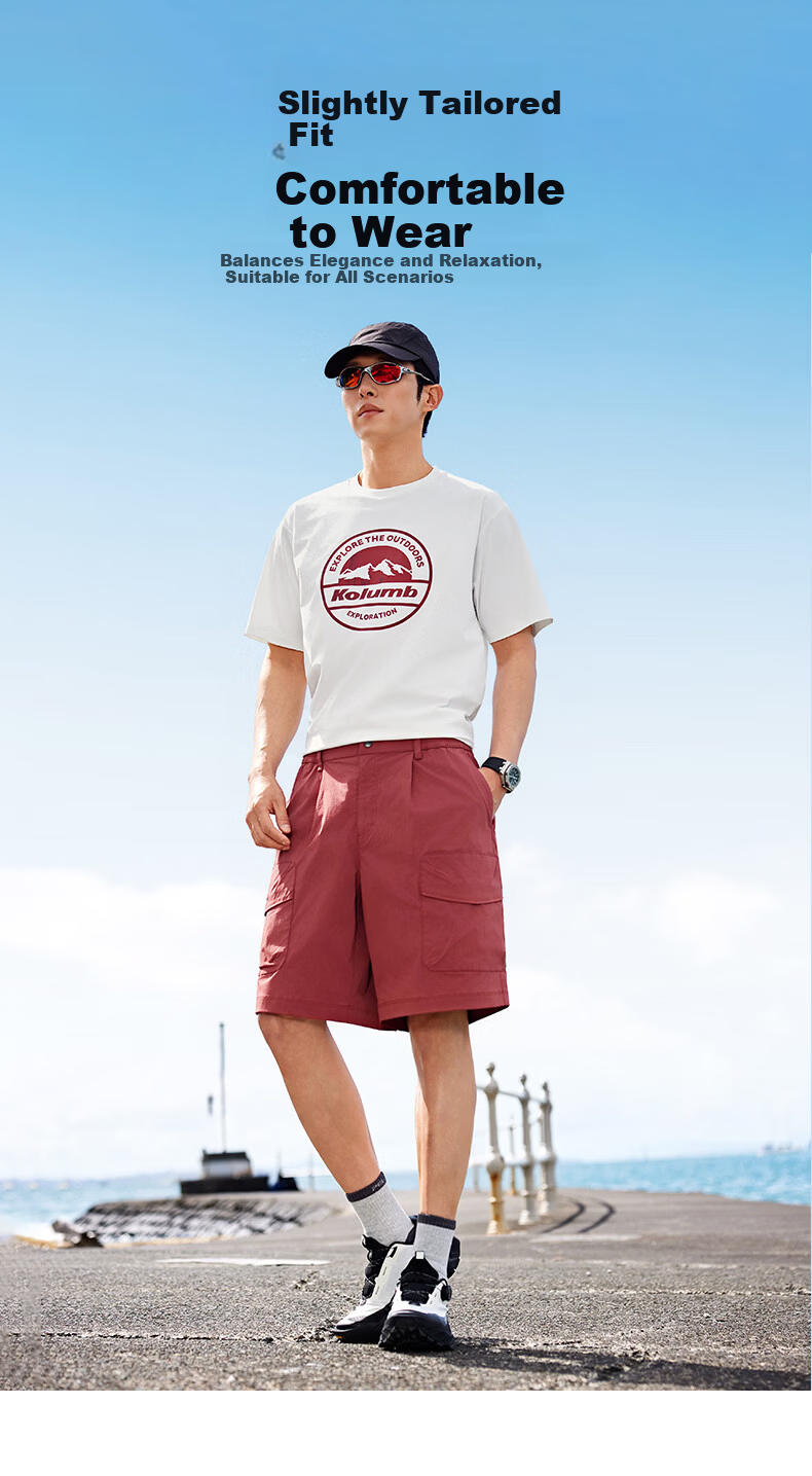 Kolumb Outdoor T-Shirt Summer Sun Protection Quick-Dry Moisture-Wicking Commuting Couple Running Fitness Short Sleeve Cloud Dance White 2XL 5
