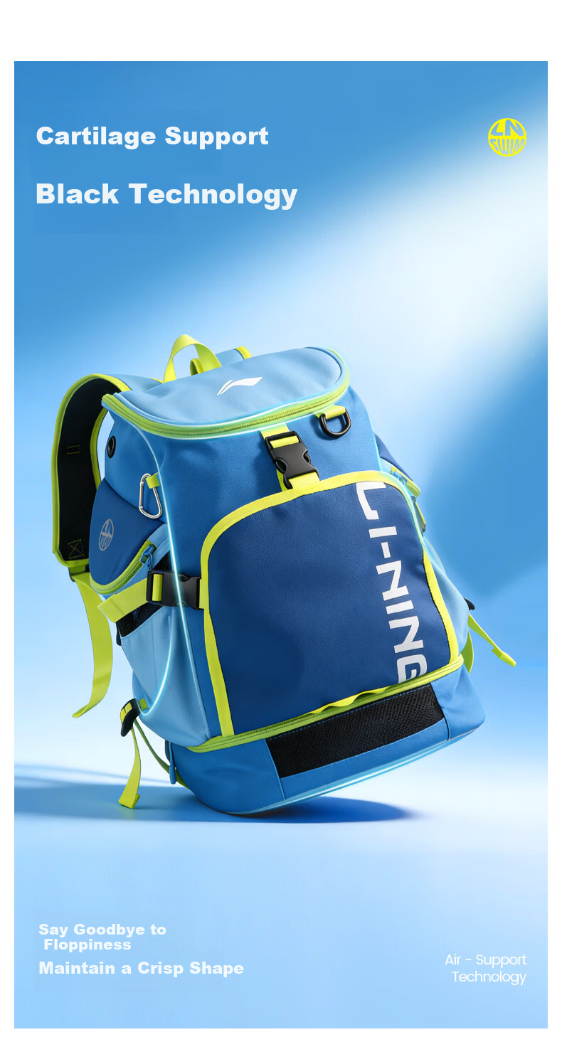 LI-NING Swimming Storage Bag Waterproof Dry and Wet Separation Large Capacity Unisex Training Backpack Swim Bag 7072 Pink 3