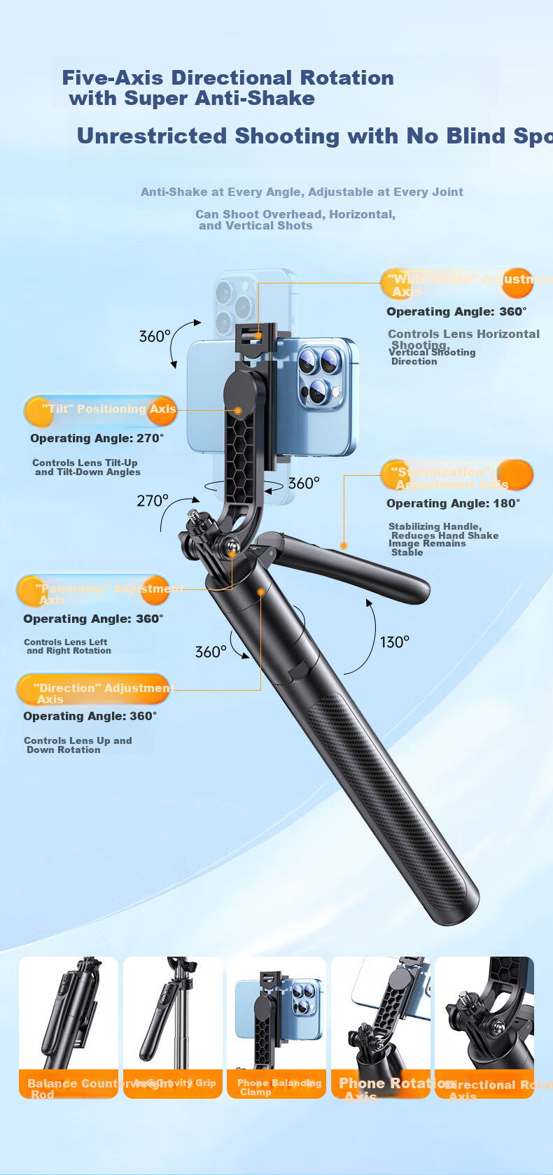 Lingchen 1.88m Professional Selfie Stick Tripod Phone Holder Floor-Standing Selfie Device 360° Rotating Stabilizer Bluetooth Remote Control Travel Live Streaming Stand Single Light Version 9