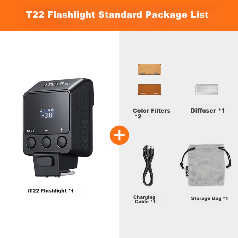 Godox IT22 Mini Flash Small Hot Shoe Mount On-Camera Flash Compact Cube Portable Outdoor Photography Portrait Digital Mirrorless Camera Black Canon Version